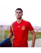 扎吉体育Adidas世界杯西班牙国家队足球衫队服男子短袖球衣CX5355