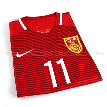 【偶寄卖 SS级 L码 】耐克中国国家队足球队服球衣球员版815575-611